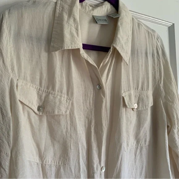 Silk Chicos Button Up Blouse 2 - Picture 3 of 11